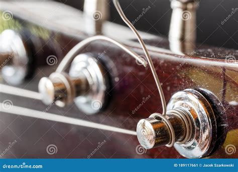 Tuning Keys For Guitar Acoustic Guitar Metal Elements Stock Image