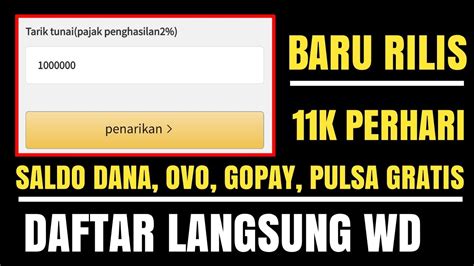 BARU RILIS APK PENGHASIL SALDO DANA OVO GOPAY PULSA GRATIS