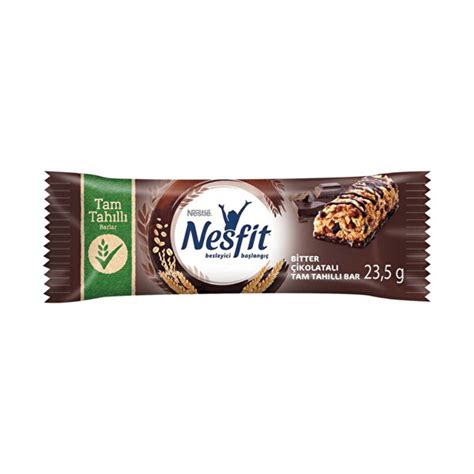 Nestle Nesfit Bitter Çikolatalı Tam Tahıllı Bar 23 5 Gr 16 Adet