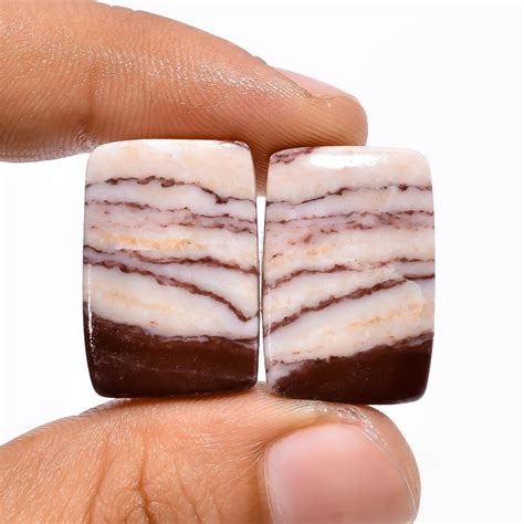 Natural Coconut Jasper Radiant Shape Cabochon Loose Gemstone Pair For