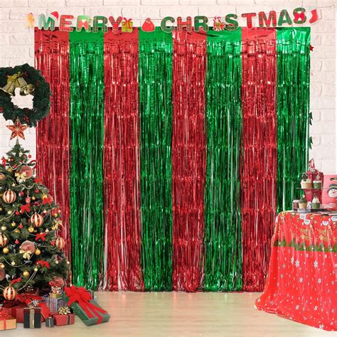 Amazon Melsan Black Tinsel Backdrop Foil Fringe Curtain Packs