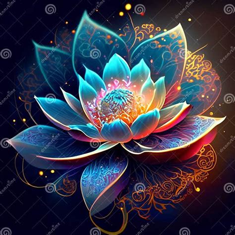 Beautiful Lotus Flower Vector Illustration Of Lotus Flower Stock Illustration Illustration Of