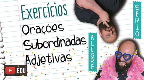 Orações Subordinadas Adjetivas Exercícios Tirinhas Com Gabarito