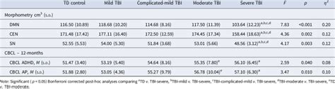 Group Differences In DMN SN And CEN Morphometry And ADHD Symptom