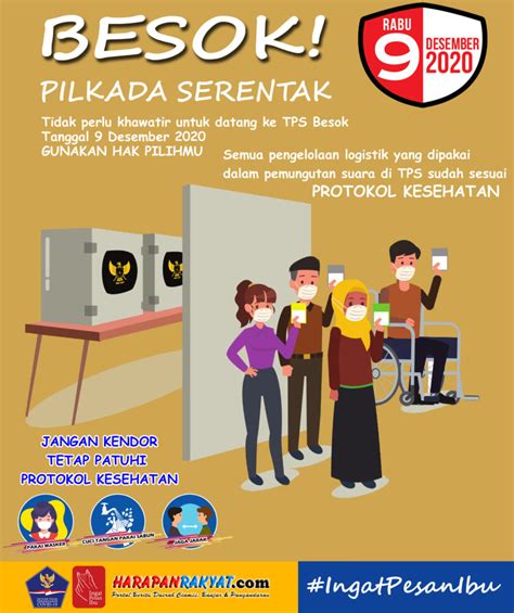 Infografis Ayo Datang Ke TPS 9 Desember 2020 Gunakan Hak Pilihmu