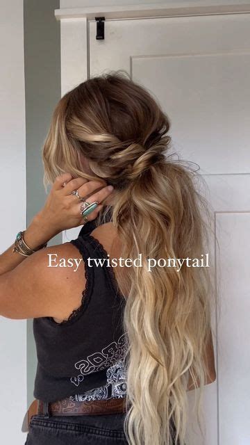 Boho Braids Updos On Instagram Easy Twisted Ponytail Save Try