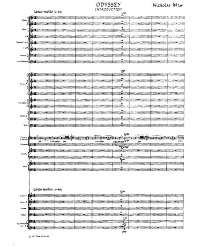 Odyssey Score Sheet Music By Nicholas Maw Nkoda Free 7 Days Trial