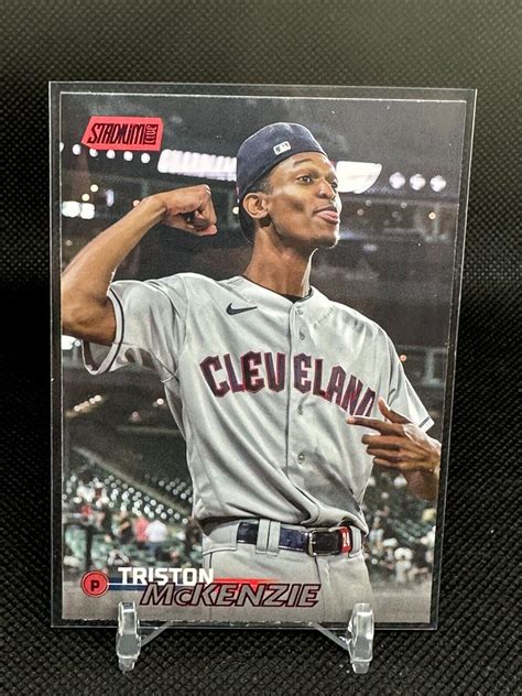 Topps Stadium Club Red Foil Triston Mckenzie Cleveland