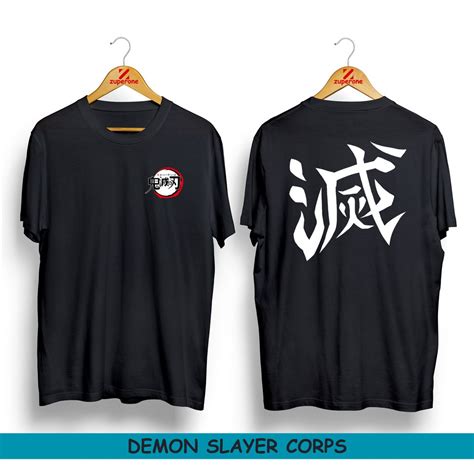 Jual Baju Kaos Anime Demon Slayer Corps Kaos Kimetsu No Yaiba Logo