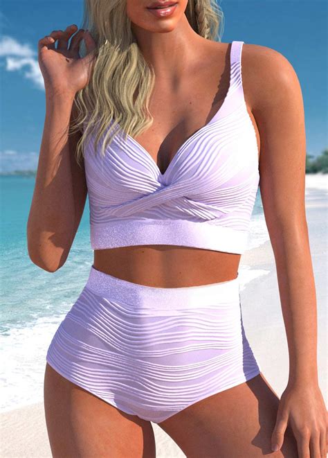 Criss Cross Light Purple Bikini Top Modlily USD 34 98