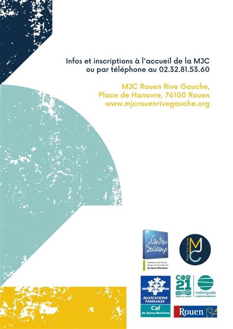 Agenda De La Mjc Avril Juillet Mjc Rouen Rive Gauche