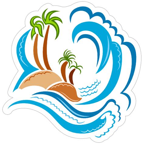 Big Wave Beach Sticker