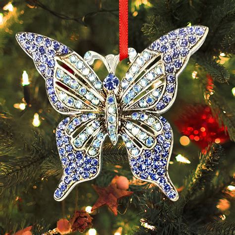 FAMTKT Acrylic Butterfly Christmas Tree Ornaments for Home, Office, Car ...