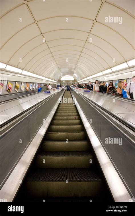Underground Escalator At Angel Tube Station Is The Largest In Western