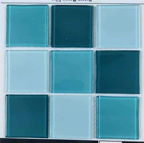 Mosaic Crystal Glass Tiles For Swimming Pool Tiling Thickness Mm