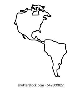 Editable Vector Sketch Map South America Stock Vector Royalty Free