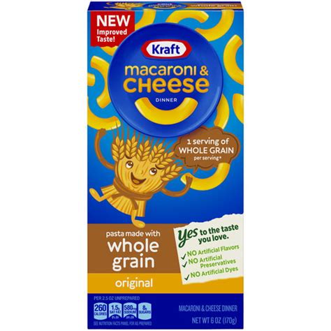 Kraft Macaroni And Cheese Whole Grain Nutritional Info Besto Blog