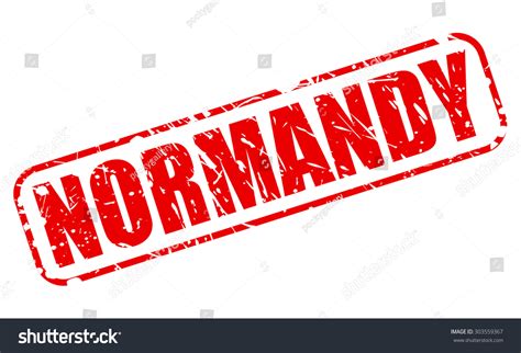 Normandy Red Stamp Text On White Stock Vector Royalty Free 303559367