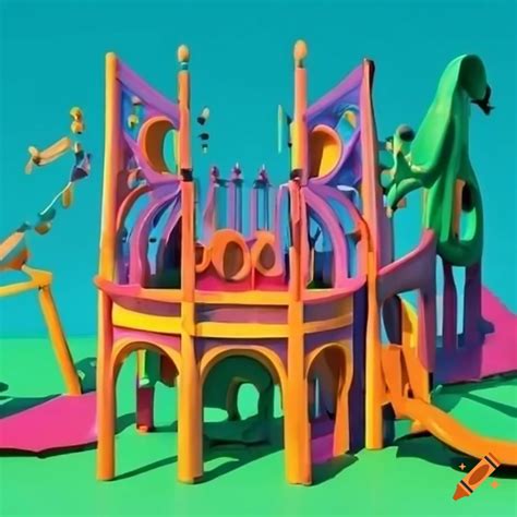 Colorful Surreal Playground On Craiyon