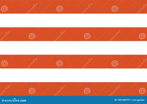 Horizontal Stripes Patternorange And White Background Stock