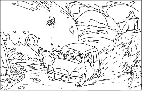 Coloriage Ponyo Sur La Falaise T L Charger Et Imprimer Gratuit Sur