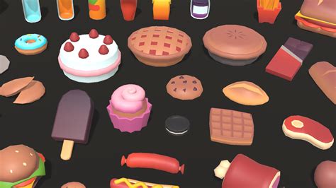 Stylize Food Pack Low Poly Gamedev Market