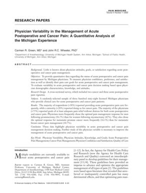 Fillable Online Med Umich Physician Variability In The Management Of