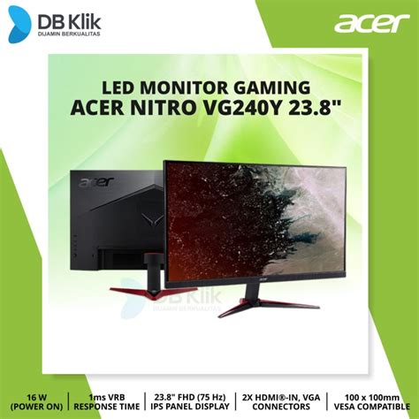 Jual Led Monitor Gaming Acer Nitro Vg Y Hz Fhd Hdmi Vga Vg