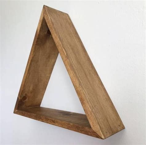 Wood Triangle Pyramid Shelf Etsy Shelves Wood Pyramids