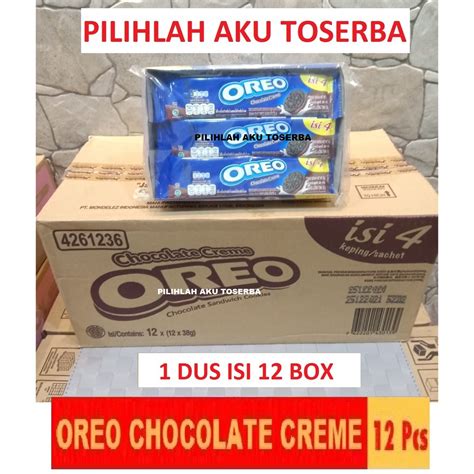 Jual Biskuit Oreo Chocolate Creme Cokelat Krim 12 X 38 Gr HARGA 1