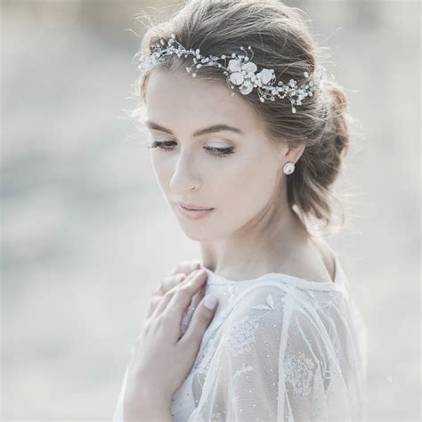 Wedding Pearl Headband Wedding Halo Freshwater Pearl Headband Wedding Headpiece Wedding