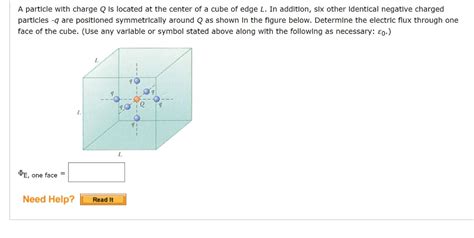 Solved A Particle With Charge Q Is Located At The Center Of Chegg