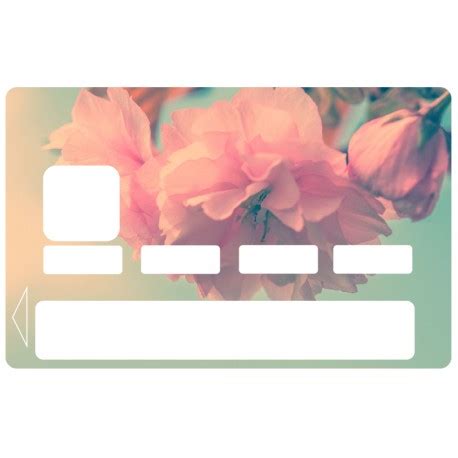 Carte Bancaire Fleurs Couleur Rose Mes Sticks