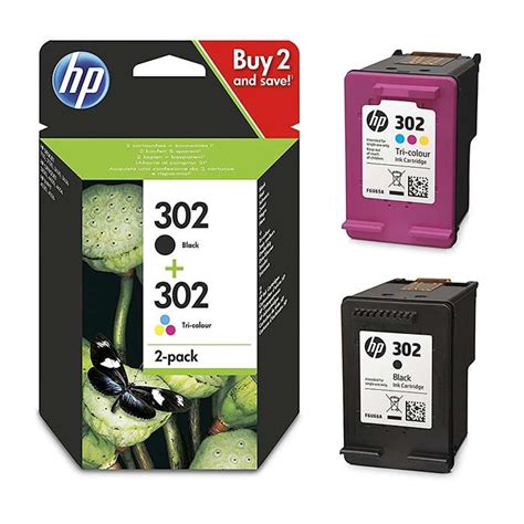 Original HP 302 Black Colour X4D37AE Multipack Druckerpatronen