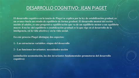 Desarrollo Cognitivo En La Teoría De Piaget Ppt