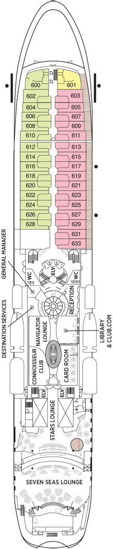 Seven Seas Navigator Deck plan & cabin plan