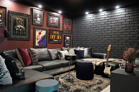 Rock N Roll Interiors Home Media Room Design DKOR Interiors