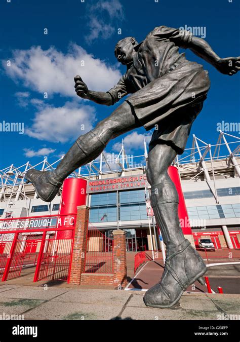 Wilf Mannion Statue The Riverside Stadium Middlesbrough Home To Stock