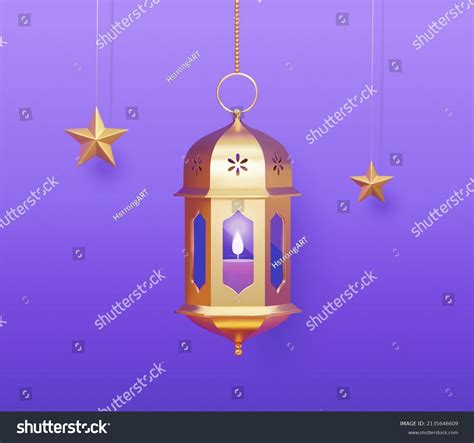 3d Metal Fanoos Lantern Hanging Stars Stock Illustration 2135646609