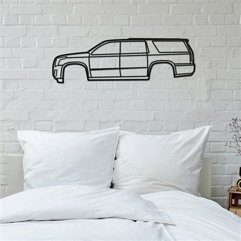 Cadillac Escalade Silhouette Metal Wall Art Garage Wall - Etsy