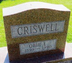 Obie Lee Criswell 1899 1990 Homenaje De Find A Grave