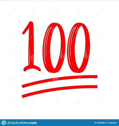 100 Percent Sign Isolated On White Background Vector Illustration