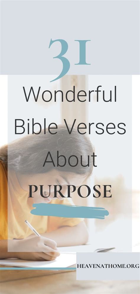 Wonderful Bible Verses About Purpose Artofit