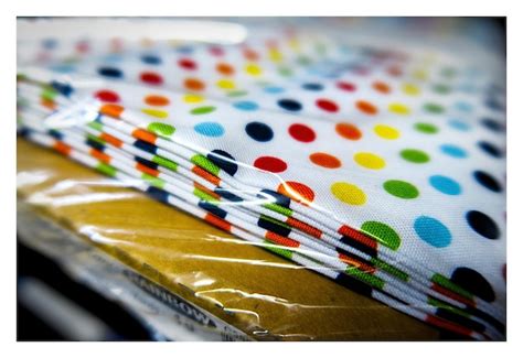 Premium Photo Close Up Of Colorful Fabric Covered With Plastic