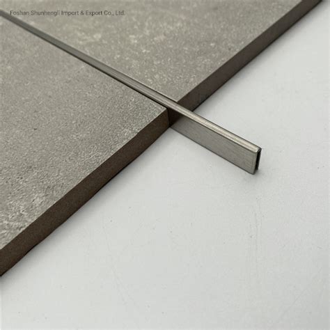 Stainless Steel Flat Bar Metal Insert Stainless Steel Tile Trim For Floor And Wall Decoration