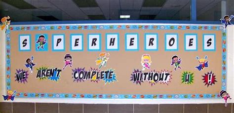 "We Aren't Complete Without You!" Superhero Bulletin Board Idea – SupplyMe