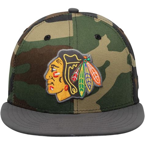 Mens Chicago Blackhawks New Era Camo Camoflect 59FIFTY Fitted Hat ...