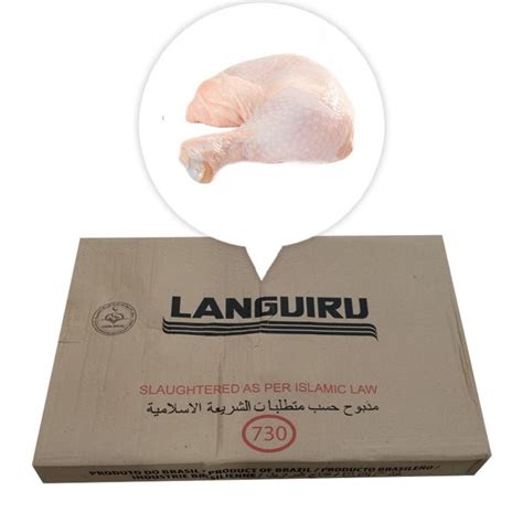 Caja De Cuartos Traseros De Pollo Congelado Kg Lb