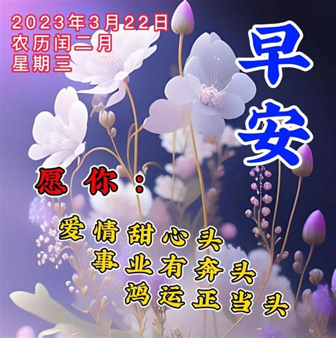 3月22日周三早上好温馨唯美的祝福图片 哔哩哔哩