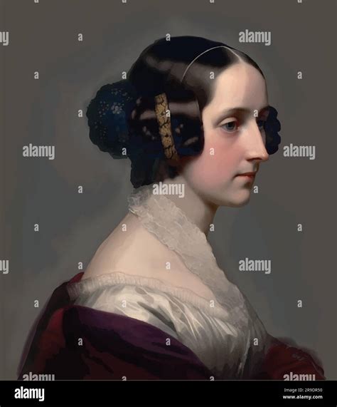 Vector of 19th century mathematician, Ada Lovelace, Countess Lovelace ...